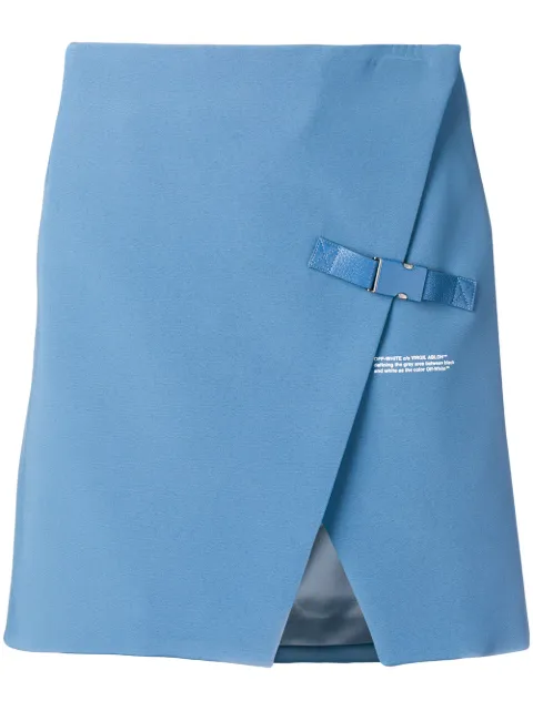 Off-White wrap-front miniskirt Blue OWCC057F18A690533100