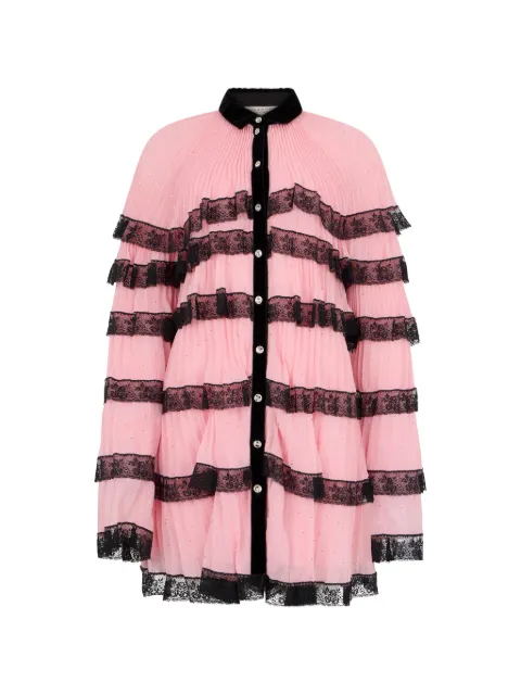 Philosophy Di Lorenzo Serafini frilled mini dress Pink A04127120
