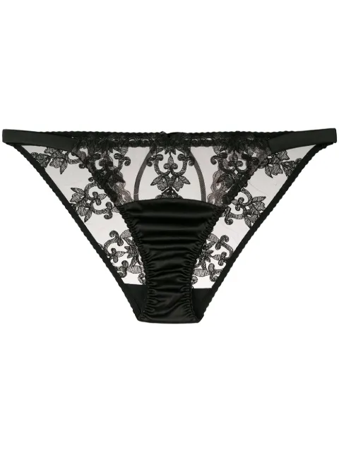 Fleur Of England Onyx Ouvert briefs Black FT1414