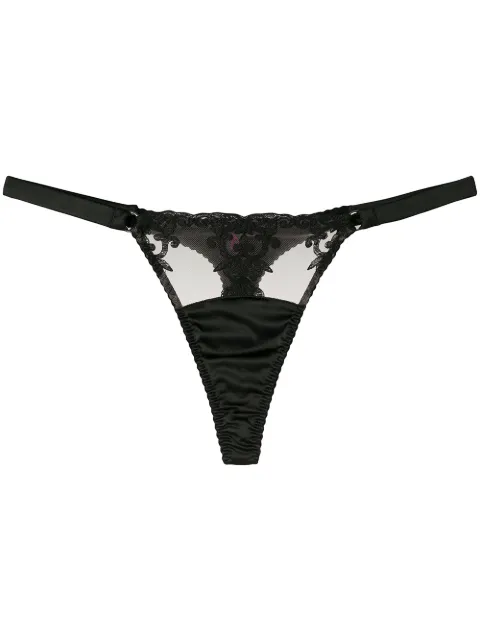 Fleur Of England Onyx thong Black FT1413