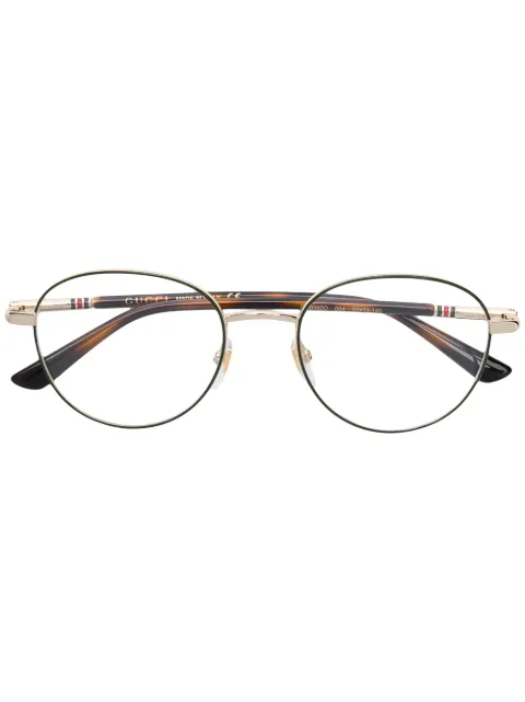 Gucci Eyewear round frame glasses Green GG0392O