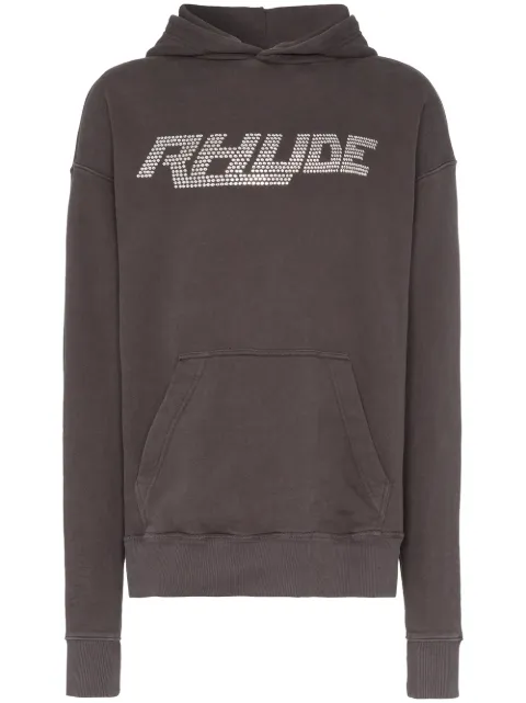 RHUDE Swarovski logo hoodie Black 02AHO03801