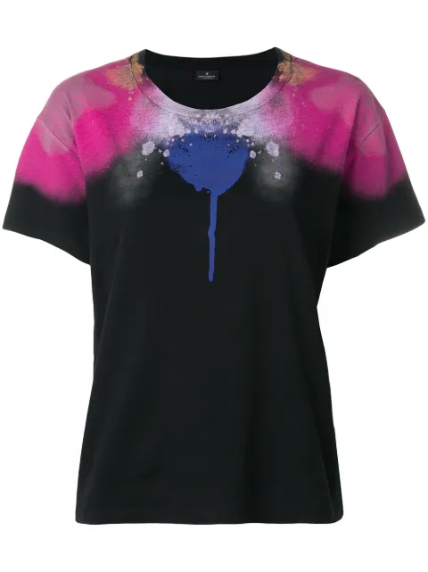 COUNTY OF MILAN abstract spray paint print T-shirt Black CWAA030F180471551088