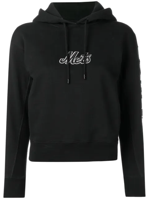 COUNTY OF MILAN logo embroidered hoodie Black CWBB022E18673135