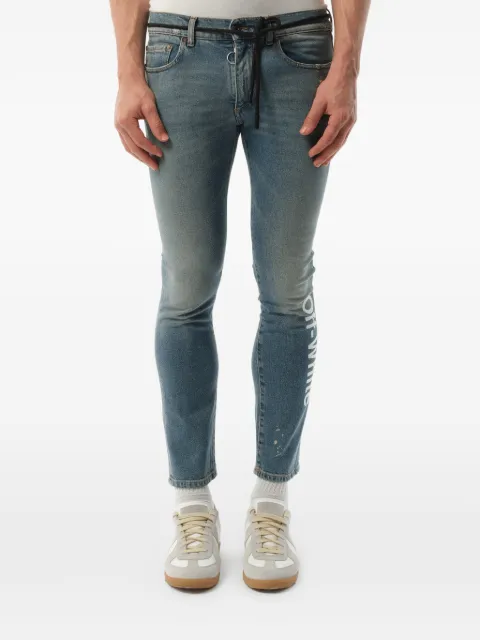 Off-White skinny fitted jeans Blue OMYA001F18166019