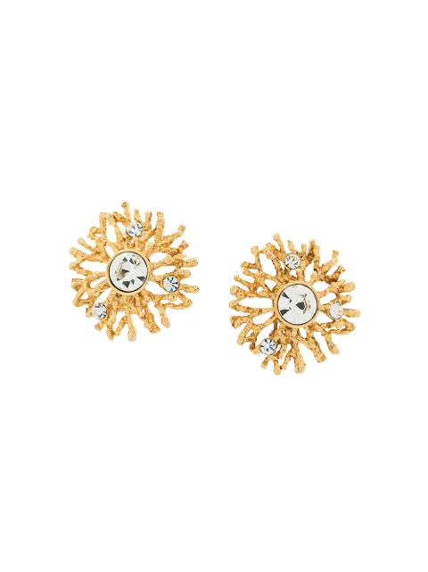 Susan Caplan Vintage 1980's Kenneth Jay Lane earrings Metallic ER019153
