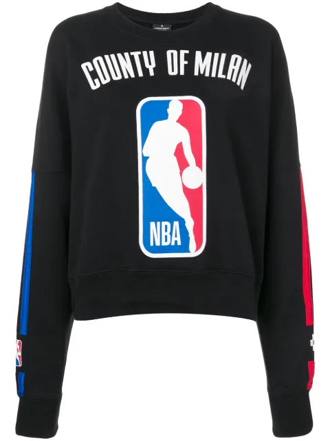 COUNTY OF MILAN Marcelo Burlon X NBA logo sweatshirt Black CWBA031F185061651088