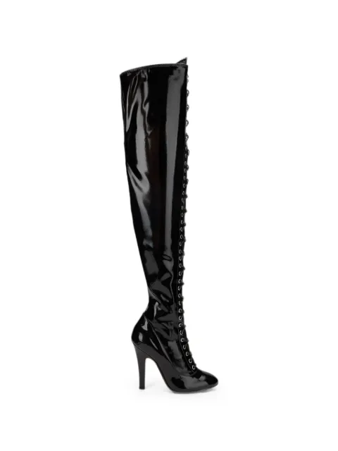 Moschino lace-up thigh high boots Black MA2602AC16MB1