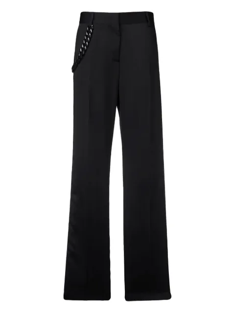 MSGM stripe-detail trousers Black 2542MDP101Y184614