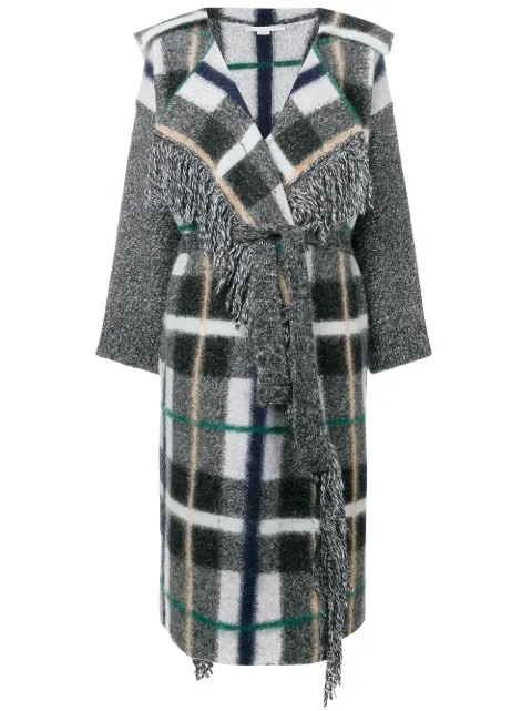 Stella McCartney checked belted cardigan Grey 541299S1932