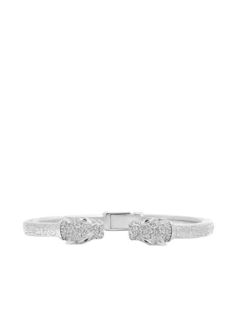 Nialaya Jewelry Panther embossed bangle Silver MBANG043SILVER