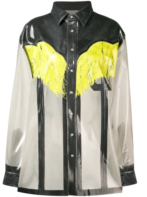 Maison Margiela sheer western shirt Grey S29DL0137S40239