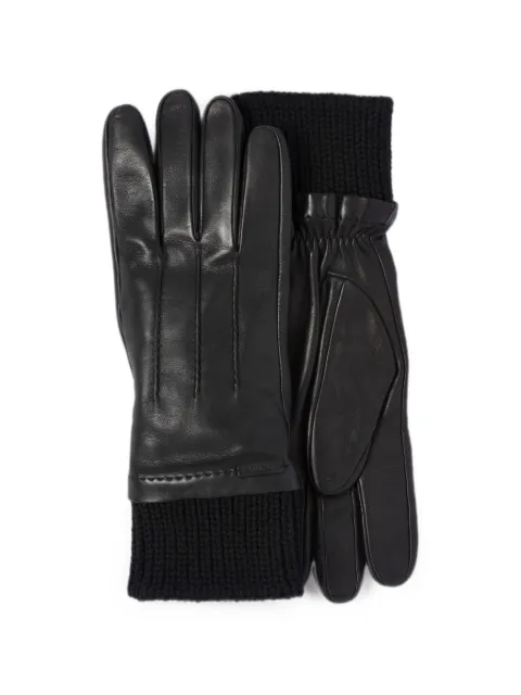 Prada leather gloves Black 2GG007038