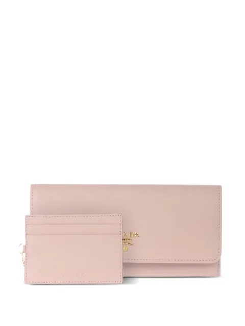 Prada logo-lettering wallet Pink 1MH132QWA