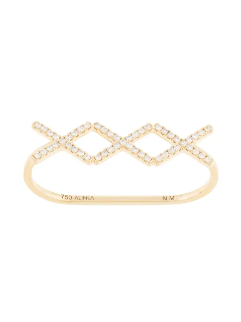 ALINKA 18kt yellow gold KATIA TRIO diamond two-finger ring Gold ZABD003918Y25