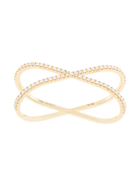 ALINKA 18kt yellow gold KATIA DUO two-finger diamond ring Gold ZABD003818Y25