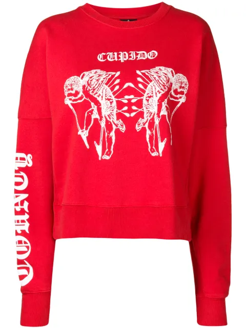 COUNTY OF MILAN tattoo print sweatshirt Red CWBA031E185061152001