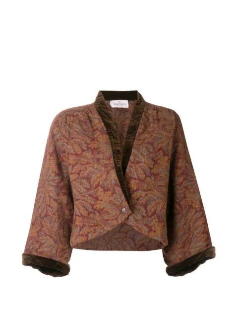 Valentino Garavani Pre-Owned 1980's floral cropped jacket Brown VAL750