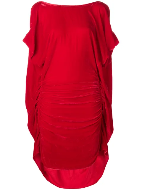 Paula Knorr ruched midi dress Red PKAW18CWRSD