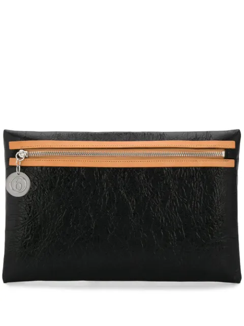 MM6 Maison Margiela textured clutch bag Black S54UI0061P2261