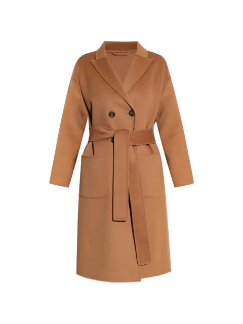 ANINE BING Dylan belted double-breasted coat Brown A0140012000