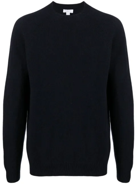 Sunspel crew neck sweater Blue MJUM8066BUFA