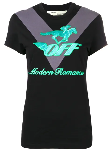 Off-White Modern Romance T-shirt Black OWAA040F18B070601040