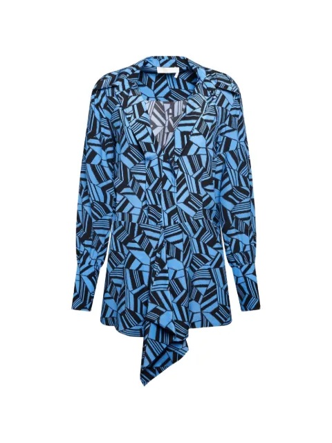 Chloé geometric print blouse Blue CHC18WHT11321