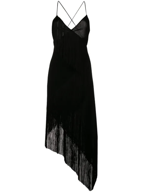 Givenchy cascading fringe slip dress Black BW20DY10EG