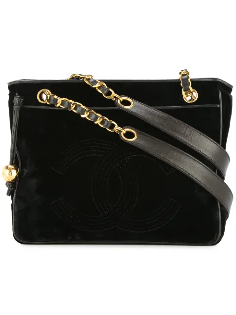 CHANEL Pre-Owned 1992 CC logo shoulder bag Black 2955428