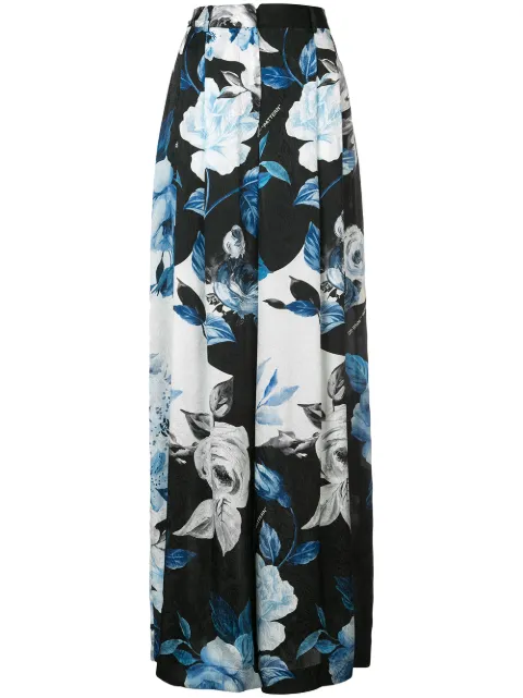 Off-White floral palazzo pants Black OWCA078F189510541099
