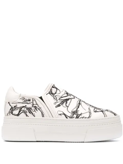 AGL platform slip-on sneakers White D925144BHSMOOT0115