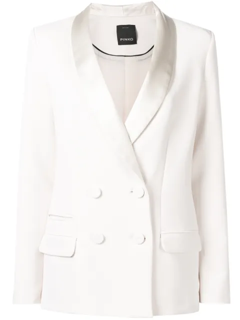 PINKO Primo double-breasted blazer White 1B13FA7210Z01