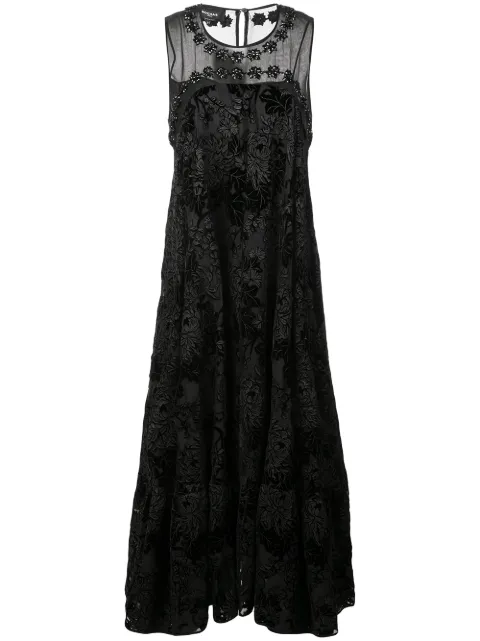 Rochas floral brocade dress Black ROWN507480RN390960B
