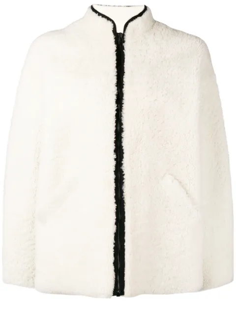 Inès & Maréchal fur jacket White DARIEUXVESTE