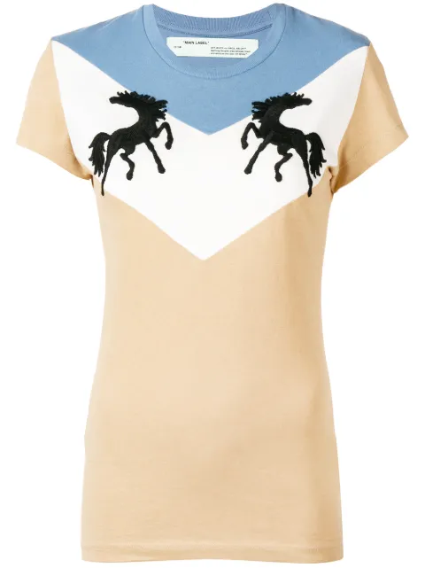 Off-White Twisting Horses T-shirt Neutrals OWAA040F18B070614810