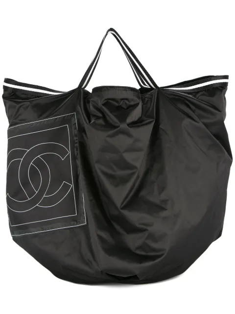 CHANEL Pre-Owned Sports Line Jumbo XL shoulder tote bag Black 11768857