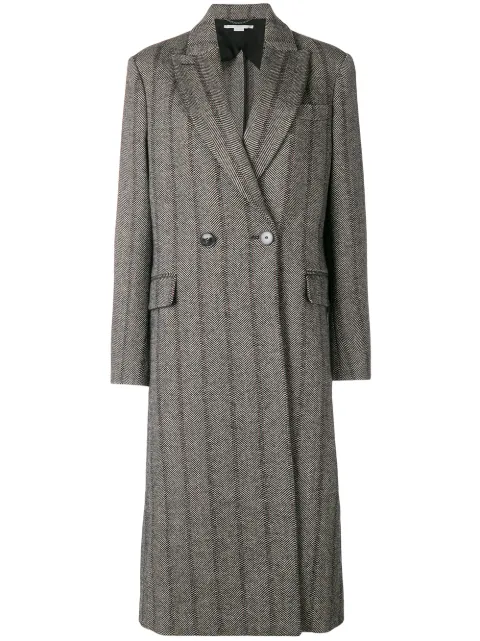 Stella McCartney striped double breasted coat Grey 517719SLB24