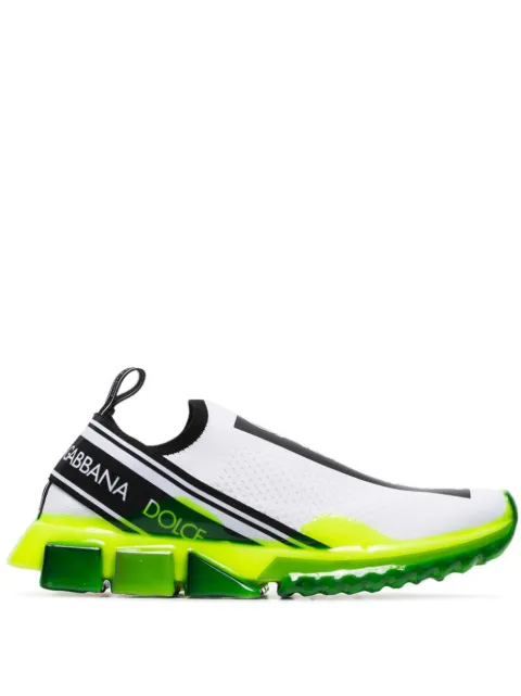 Dolce & Gabbana white knitted slip-on low-top sneakers White CS1595AK235