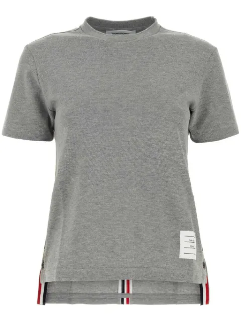 Thom Browne classic piqué stripe tee Grey FJS013A00050