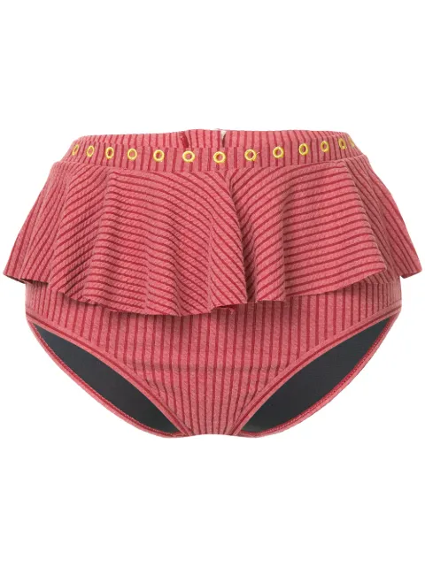 Duskii Venice ruffled bikini bottoms Red DLP8067