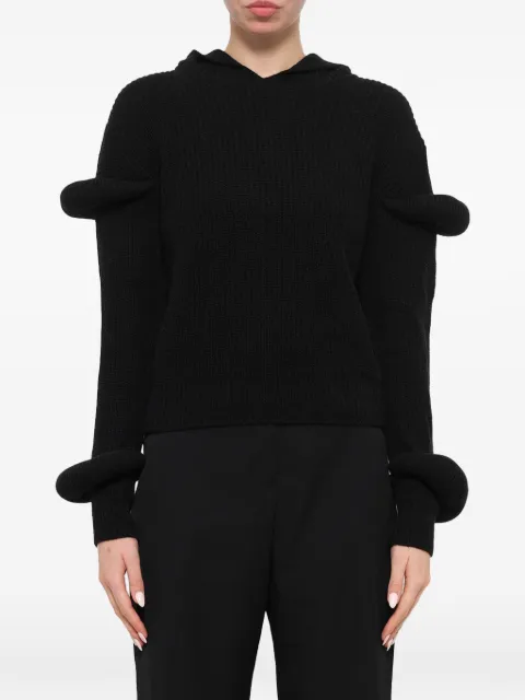 JW Anderson knitted hooded sweater Black KW06918E