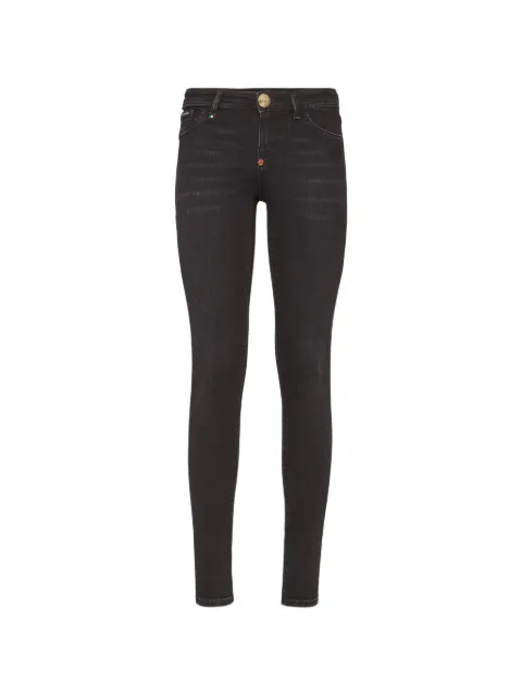 Philipp Plein Nothing Left At All denim leggings Black WDT0707PDE004N