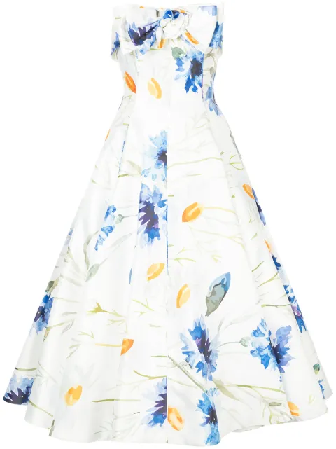 Bambah Carnation midi dress White AW18BMFW1845