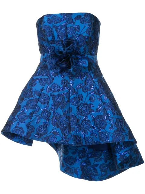 Bambah Bellflower peplum top Blue AW18BMFW1803