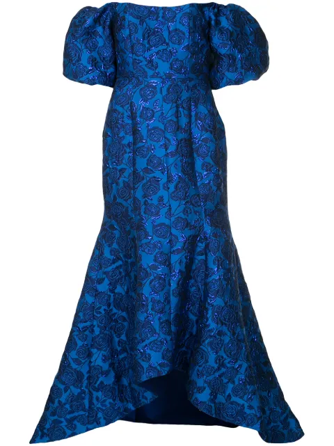 Bambah Bellflower balloon gown Blue AW18BMFW1805