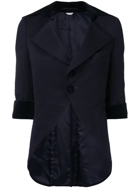 Comme Des Garçons Pre-Owned wide lapels tail jacket Blue GSJ203