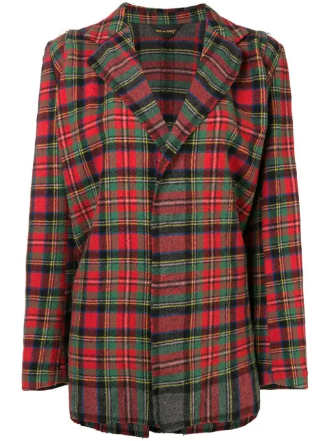 Comme Des Garçons Pre-Owned tartan check loose jacket Red GKJ063