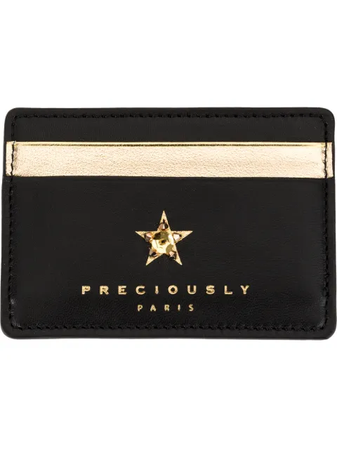 Preciously star embellished cardholder Black PC087