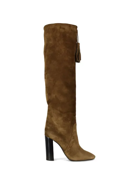 Saint Laurent tassel detail knee-length boots Brown 5293370LI00